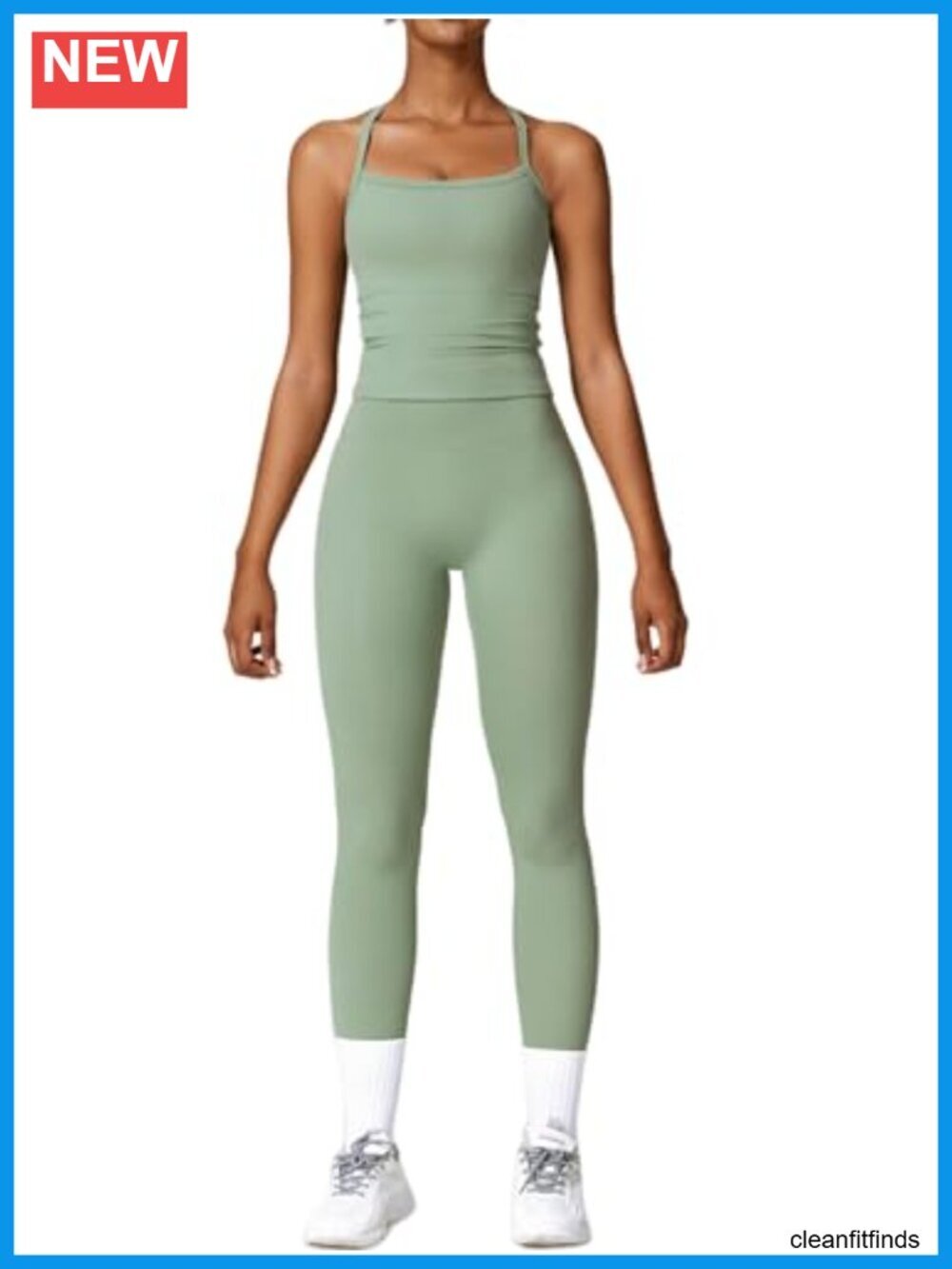 2 Piece Workout Sets High Waisted Seamless Butt Lifting Leggings Gym Yoga